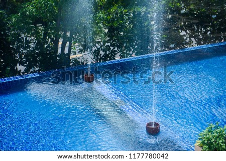  the fountain in swimming pool