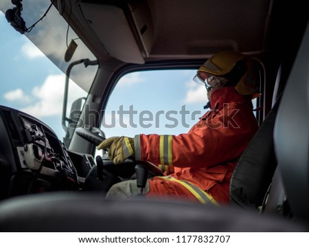 Picture from a firefighter and driving in emergency situations