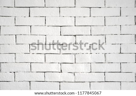 clear simple white brick on the wall for background or backdrop
