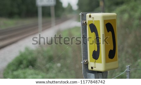 Crossing Operator Safety Phone Next To Railway Line