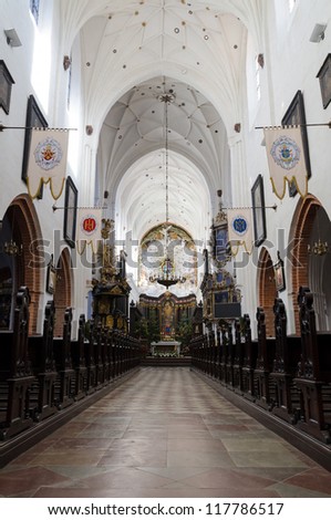 Polish cathedral beautiful interior