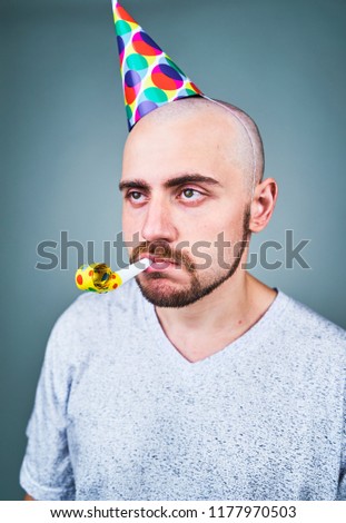 birthday emotions on the isolated background 