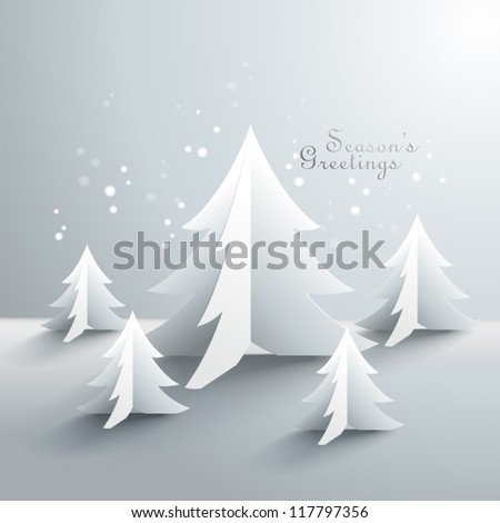 Abstract 3D Paper Christmas Trees