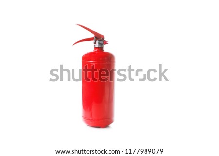 car fire extinguisher on white background, fire extinguisher