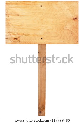 Wooden sign board