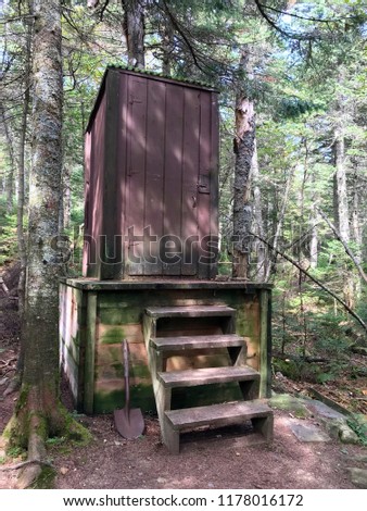 Toilet building at the middle of nowhere! Maine section of Appalachian trail.