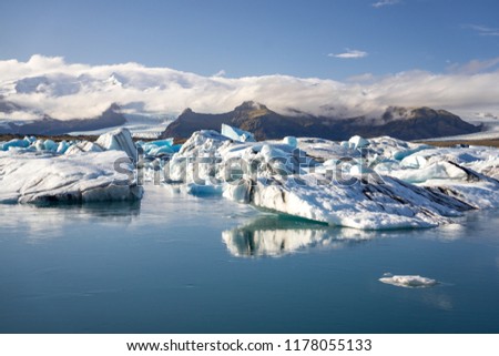 Ice lagoon in Iceland. (Jokulsarlon)