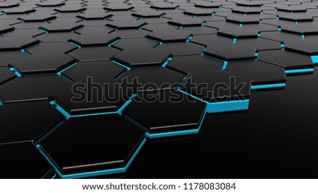Hexagon Blue Surface