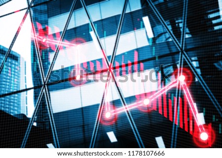 Abstract financial background - Down Market Trend/Bear Market Trend
