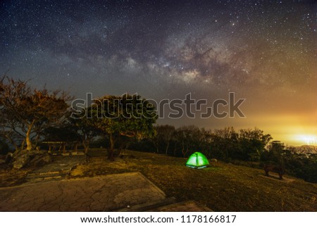 Milky Way with tent