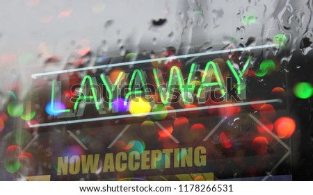 Neon Rainy Window Layaway Neon Sign