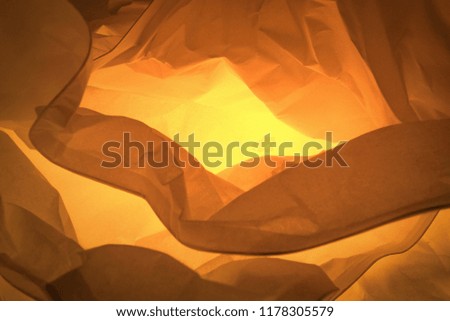 Abstract texture of orange paper lantern, background