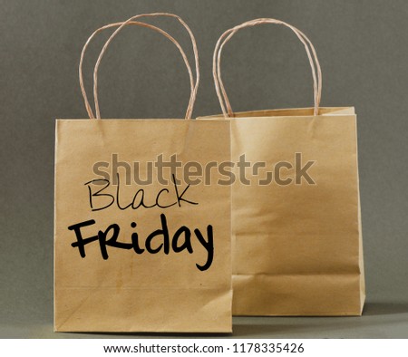 Black Friday concept. Black Friday shopping bag.