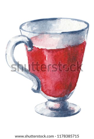 Watercolor mulled wine