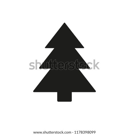 Icon of a Christmas tree. Simple vector illustration.