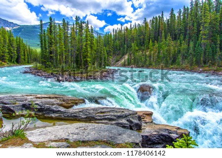 Sunwapta Falls, Jasper, Canada Royalty-Free Stock Photo #1178406142