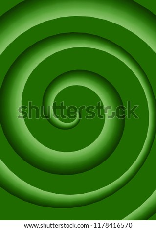 green spinal twirled abstract vector gradient background