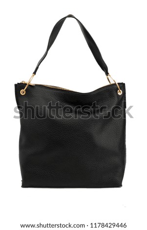 women leather handbags isolated on white background