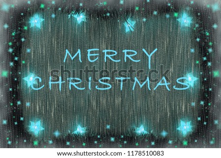 New Year's and Christmas. Festive Christmas background with the inscription of a merry Christmas.