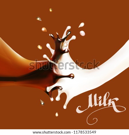 liquid chocolate, caramel or cocoa illustration texture vector  3d illustration