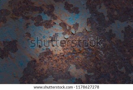 The rust texture.