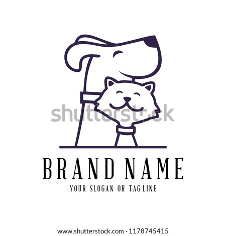 creative logo design Dog and Cat vector template Royalty-Free Stock Photo #1178745415