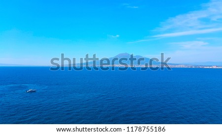 Vesuvio Mountain View from Sorrento Coast