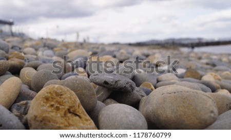 beautiful pebbles at the beach 