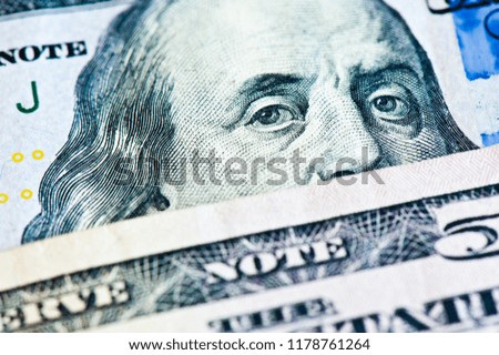 Money. United States dollars, close-up