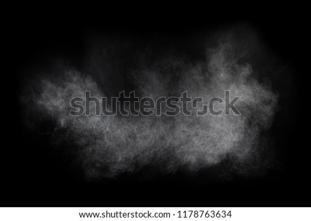 Dust cloud on black background