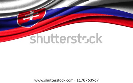 Grunge colorful flag of Slovakia, with copyspace for your text or images