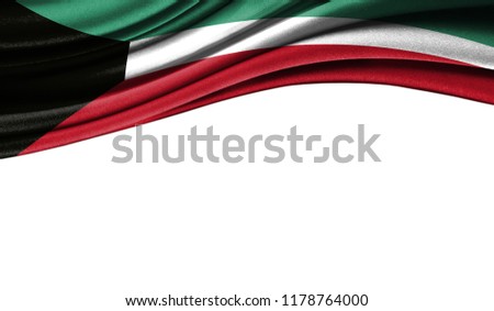 Grunge colorful flag of Kuwait, with copyspace for your text or images