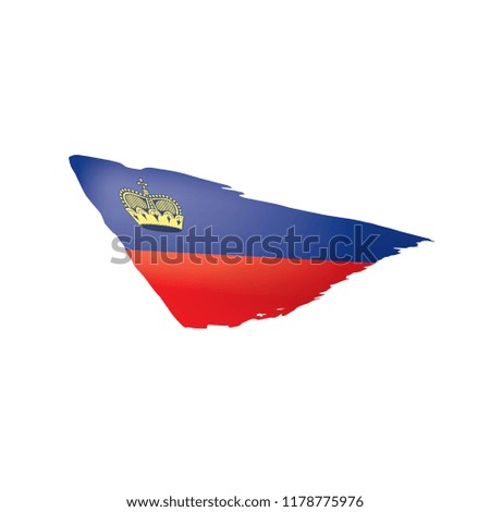 liechtenstein flag, vector illustration on a white background