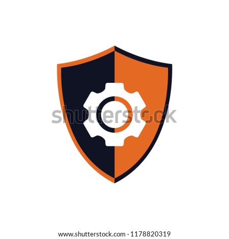 security settings logo icon design template vector