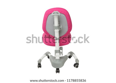 soft pink armchair on a white background
