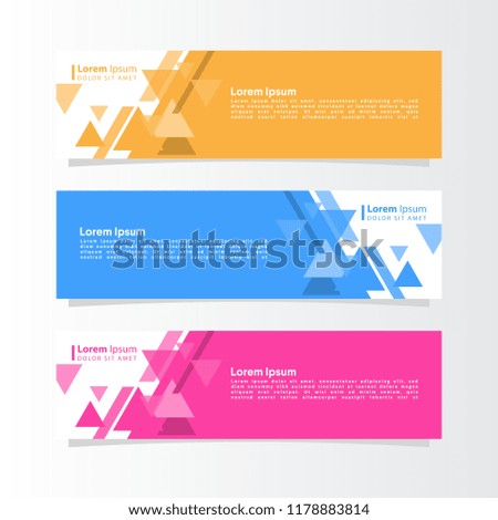 template of banner background design vector