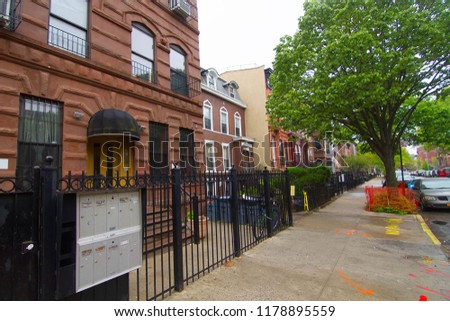Brooklyn Buildings Exteriors Royalty-Free Stock Photo #1178895559