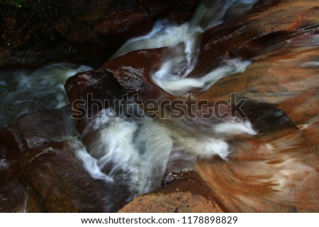 Long exposure of a waterfall. Beautiful nature.
