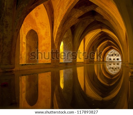 Bath in Alcazar, Seville, Spain Royalty-Free Stock Photo #117893827