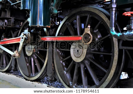 Transport steam train wheel
The picture selects only the iron wheels of the steam train amazing train thailand