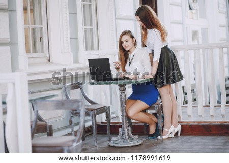 Three beautiful business lady working the case solved