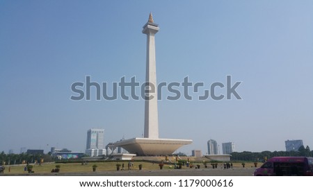 national monument (a) in jakarta Royalty-Free Stock Photo #1179000616