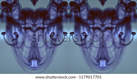 Abstract ocean. Seamless pattern. Trendy blue wallpaper. Ink in water. Unique art.
