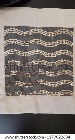 gold sequined tablecloth