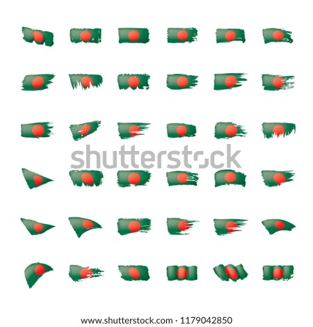 Bangladesh flag, vector illustration on a white background