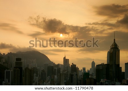 Sunset over Happy Valley, Hong Kong