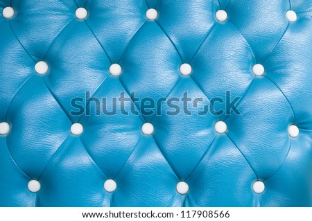 picture of blue genuine leather upholstery