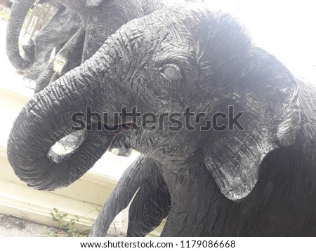Elephant statue at Mae Tha district, Lampang province, Thailand