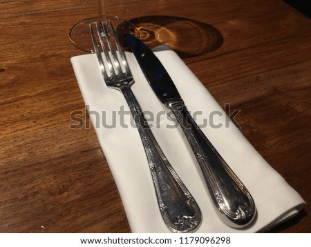 Tableware: fork and knife