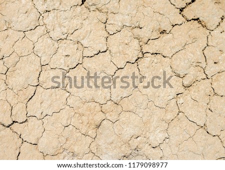 Drought, cracked dry earth.